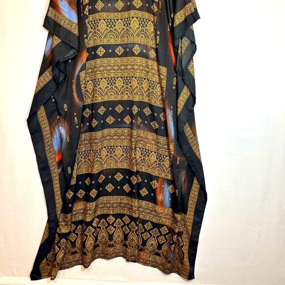 Sante Classic Womens Mumu Kaftan Maxi Dress One Size Summer Vacation 1970’s Boho - Picture 8 of 10